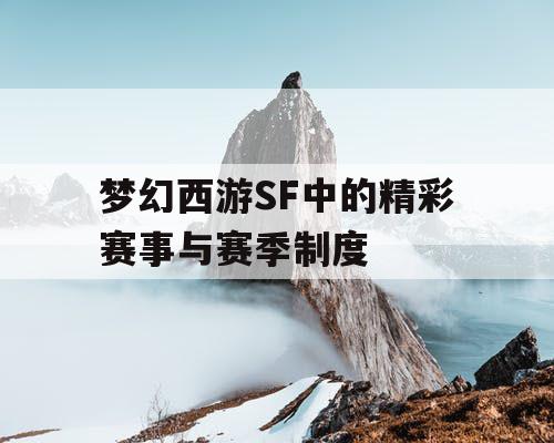 梦幻西游SF中的精彩赛事与赛季制度