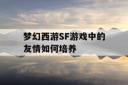 梦幻西游SF游戏中的友情如何培养