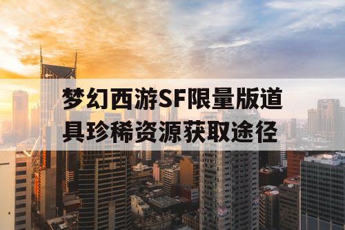 梦幻西游SF限量版道具珍稀资源获取途径