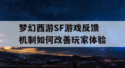 梦幻西游SF游戏反馈机制如何改善玩家体验