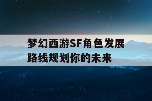 梦幻西游SF角色发展路线规划你的未来