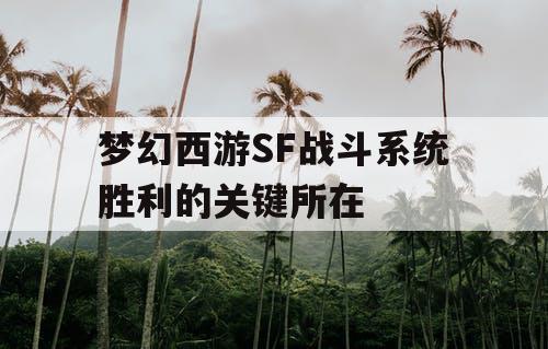 梦幻西游SF战斗系统胜利的关键所在