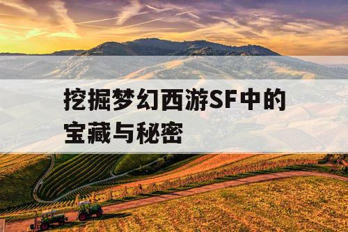 挖掘梦幻西游SF中的宝藏与秘密
