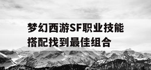 梦幻西游SF职业技能搭配找到最佳组合
