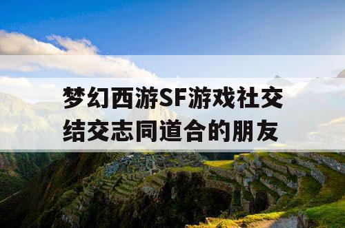 梦幻西游SF游戏社交结交志同道合的朋友