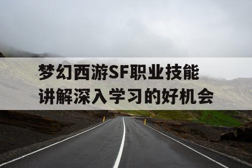 梦幻西游SF职业技能讲解深入学习的好机会