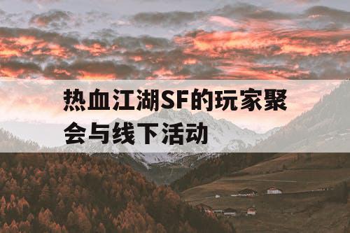 热血江湖SF的玩家聚会与线下活动 热血江湖SF的玩家聚会与线下活动