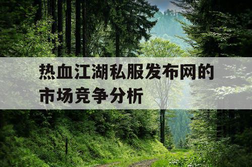 热血江湖私服发布网的市场竞争分析 热血江湖私服发布网的市场竞争分析