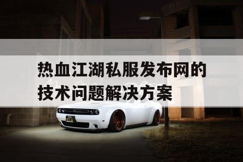 热血江湖私服发布网的技术问题解决方案