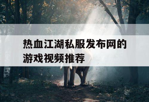 热血江湖私服发布网的游戏视频推荐