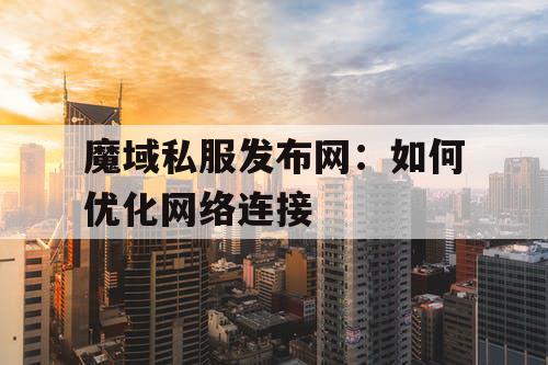 魔域私服发布网：如何优化网络连接