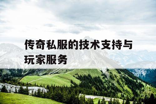 传奇私服的技术支持与玩家服务 传奇私服的技术支持与玩家服务