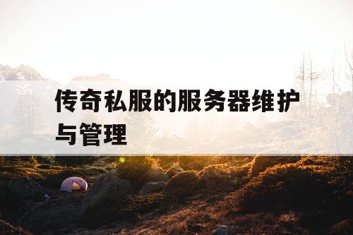 传奇私服的服务器维护与管理