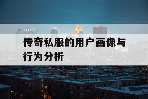 传奇私服的用户画像与行为分析