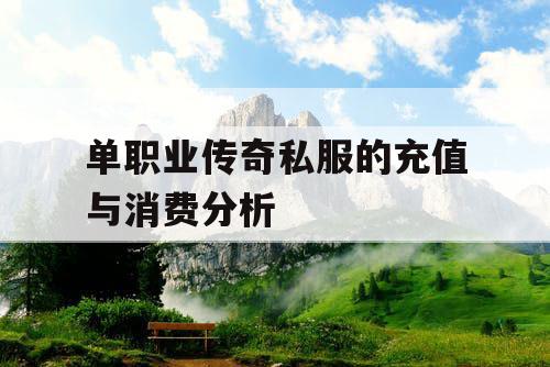 单职业传奇私服的充值与消费分析