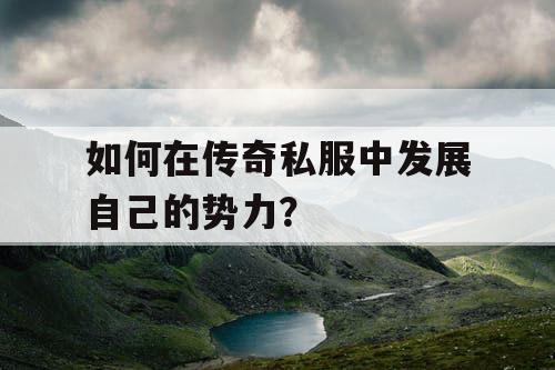如何在传奇私服中发展自己的势力？