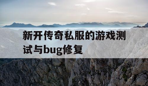 新开传奇私服的游戏测试与bug修复