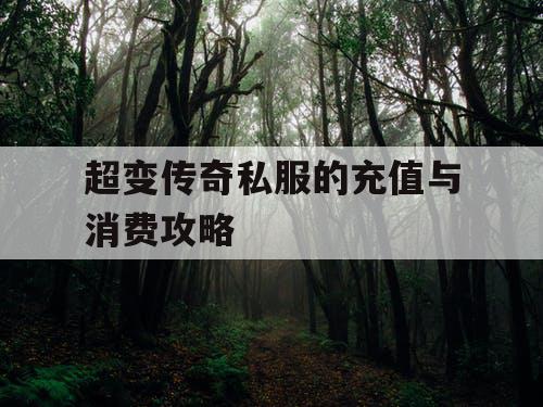 超变传奇私服的充值与消费攻略