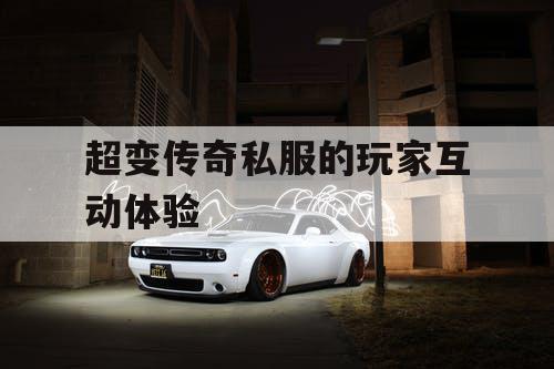 超变传奇私服的玩家互动体验 超变传奇私服的玩家互动体验