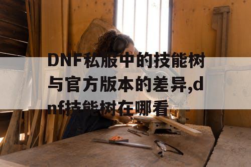 DNF私服中的技能树与官方版本的差异,dnf技能树在哪看