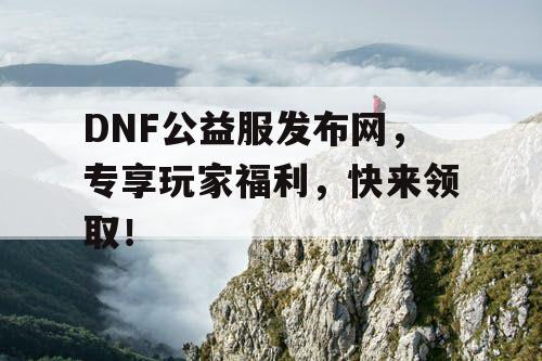 DNF公益服发布网，专享玩家福利，快来领取！