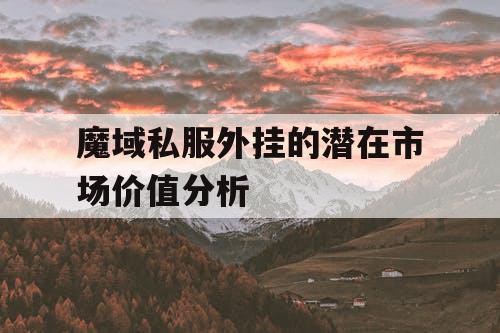 魔域私服外挂的潜在市场价值分析