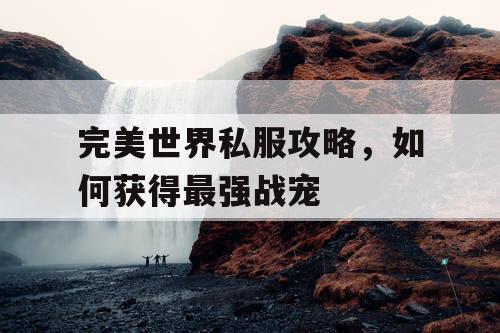 完美世界私服攻略，如何获得最强战宠