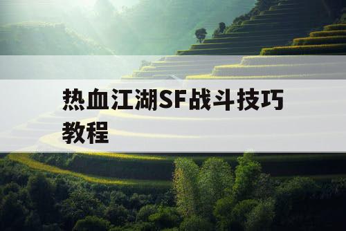 热血江湖SF战斗技巧教程