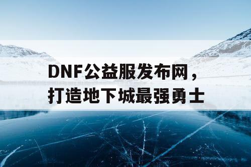 DNF公益服发布网，打造地下城最强勇士