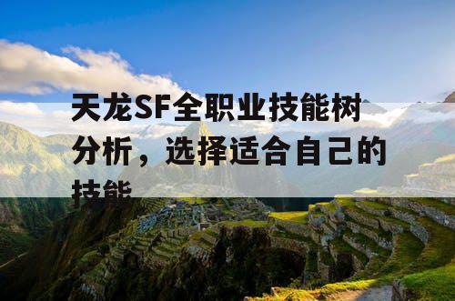 天龙SF全职业技能树分析，选择适合自己的技能
