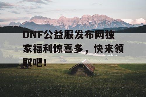 DNF公益服发布网独家福利惊喜多，快来领取吧！