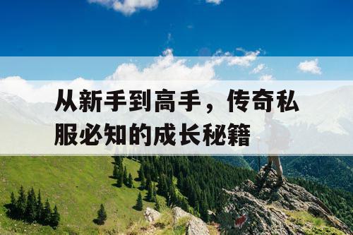 从新手到高手，传奇私服必知的成长秘籍
