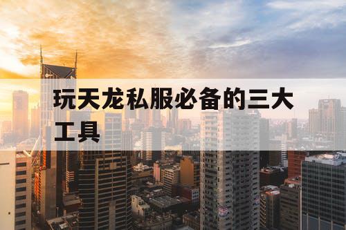 玩天龙私服必备的三大工具