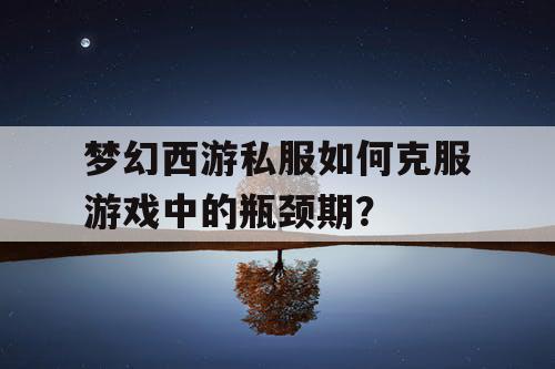 梦幻西游私服如何克服游戏中的瓶颈期？