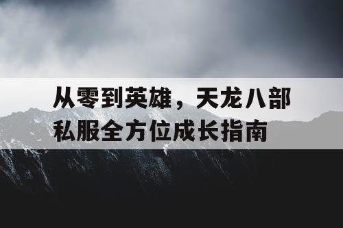 从零到英雄,天龙八部私服全方位成长指南 从零到英雄,天龙八部私服全方位成长指南