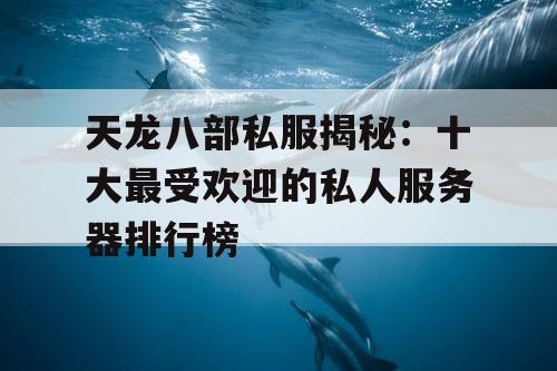 天龙八部私服揭秘:十大最受欢迎的私人服务器排行榜 天龙八部私服揭秘:十大最受欢迎的私人服务器排行榜