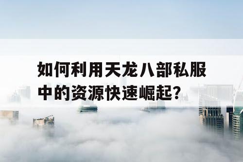 如何利用天龙八部私服中的资源快速崛起? 如何利用天龙八部私服中的资源快速崛起?