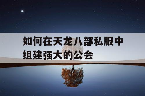 如何在天龙八部私服中组建强大的公会 如何在天龙八部私服中组建强大的公会