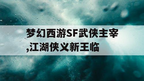 梦幻西游SF武侠主宰,江湖侠义新王临