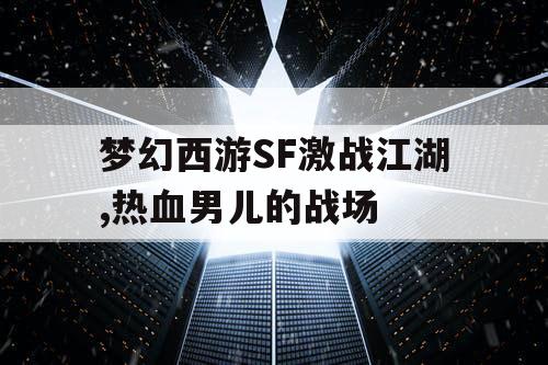 梦幻西游SF激战江湖,热血男儿的战场