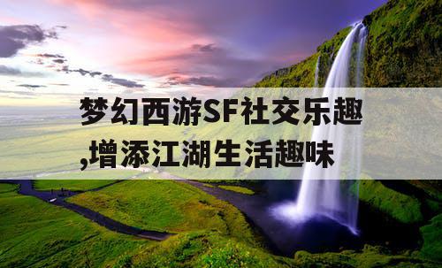 梦幻西游SF社交乐趣,增添江湖生活趣味