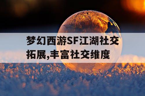 梦幻西游SF江湖社交拓展,丰富社交维度