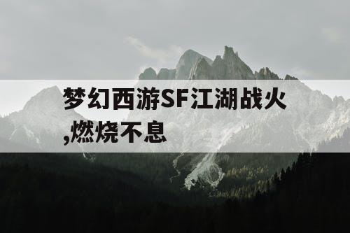 梦幻西游SF江湖战火,燃烧不息