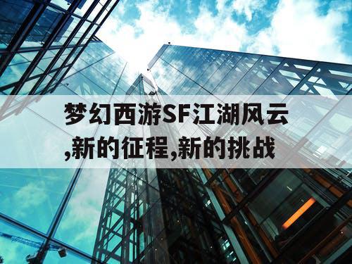 梦幻西游SF江湖风云,新的征程,新的挑战