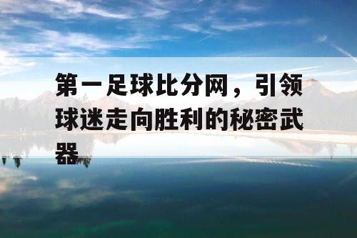 第一足球比分网,引领球迷走向胜利的秘密武器 第一足球比分网,引领球迷走向胜利的秘密武器