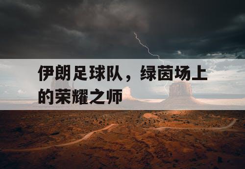 伊朗足球队，绿茵场上的荣耀之师
