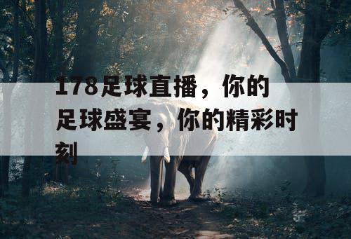 178足球直播，你的足球盛宴，你的精彩时刻