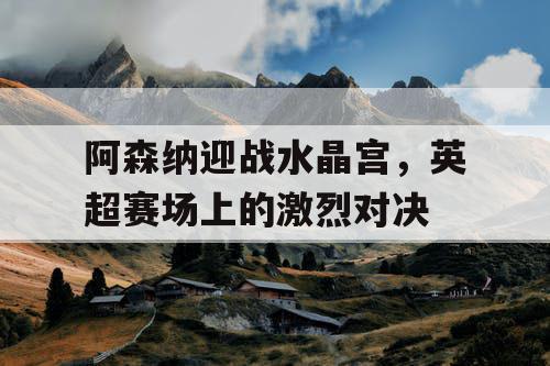 阿森纳迎战水晶宫，英超赛场上的激烈对决