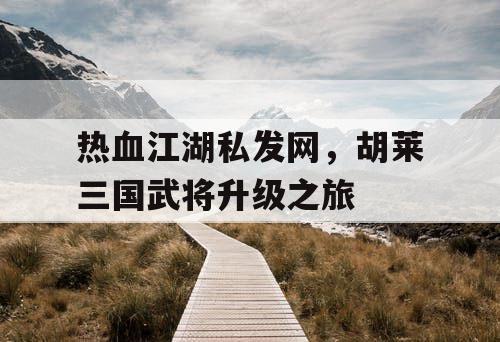 热血江湖私发网，胡莱三国武将升级之旅
