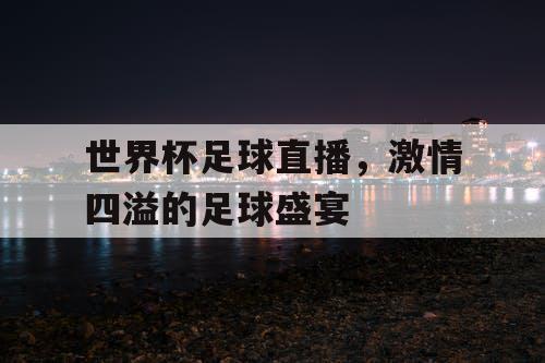 世界杯足球直播，激情四溢的足球盛宴